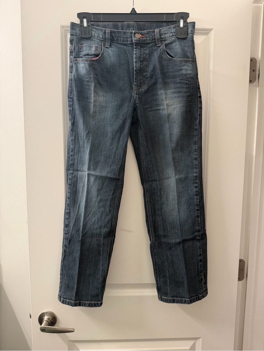 Wrangler Boys Dark Blue Washed Straight Jeans 14 Husky